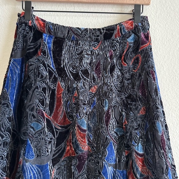 Free People Burnout Velvet Love So Right Maxi Button Skirt - Picture 9 of 9